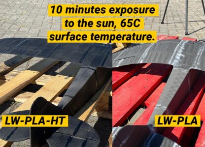 colorFabb LW-PLA-HT après 10 minutes au soleil